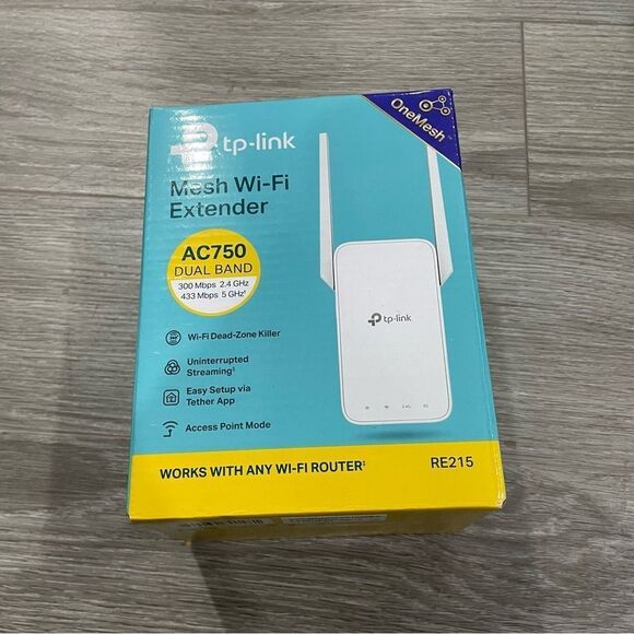 TP-Link AC750 WiFi Extender (RE215) - Covers Up to 1,500 Sq.ft and 20 Devices, U - Picture 1 of 3